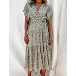 robe fleurie fluide mi longue