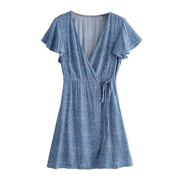 robe invitée mariage bleu ciel