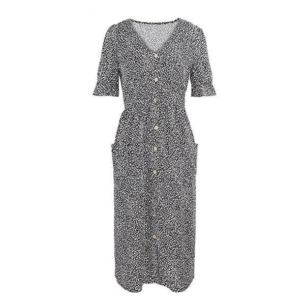 robe longue a motif h&m