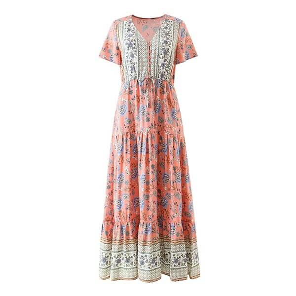 robe longue évasée fluide