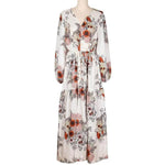robe longue fleurie manche longue