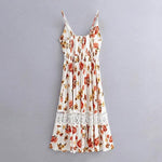 robe longue fleurie sans manche