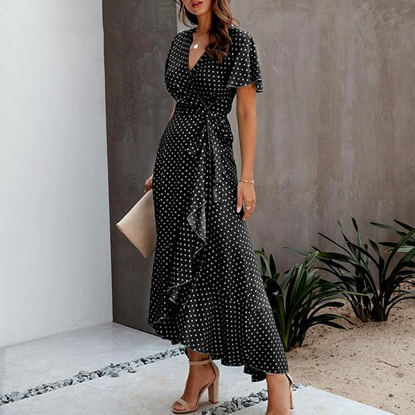 robe longue noire portefeuille