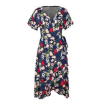 robe maternité bleu fleurie