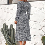 robe mi-longue fendue devant