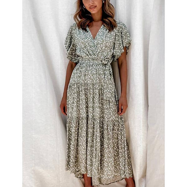 robe mi longue fleurie bohème