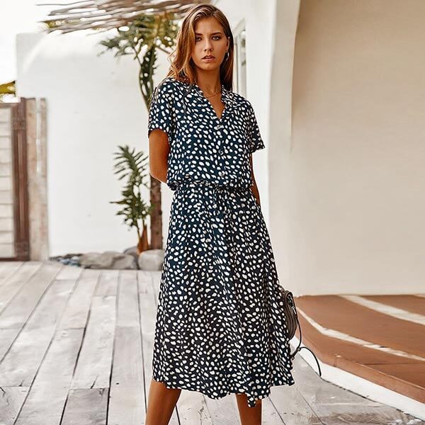 robe mi-longue portefeuille