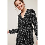 robe midi cache coeur noir