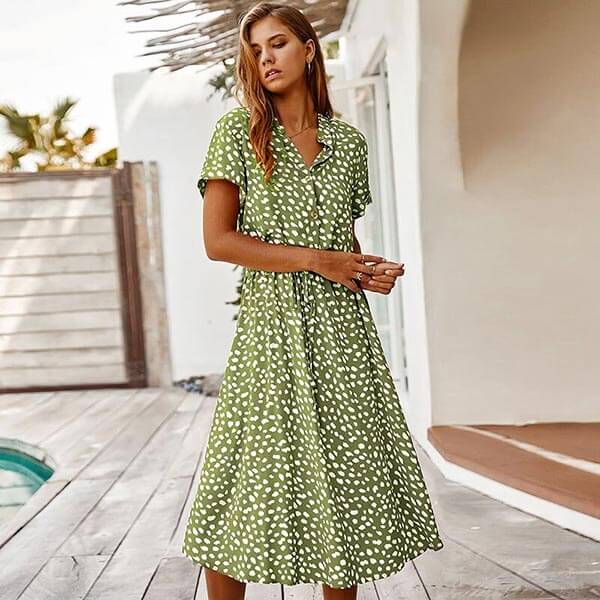 robe midi portefeuille