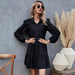 robe noir boutonnée h&m