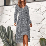 robe noire à pois blanc