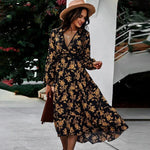 robe noire fleurs jaunes