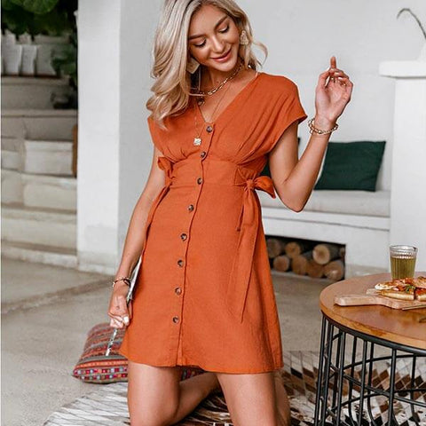 robe orange chic