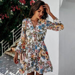 robe portefeuille à fleurs