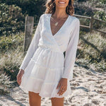 robe portefeuille blanche courte