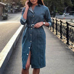 robe portefeuille en jean