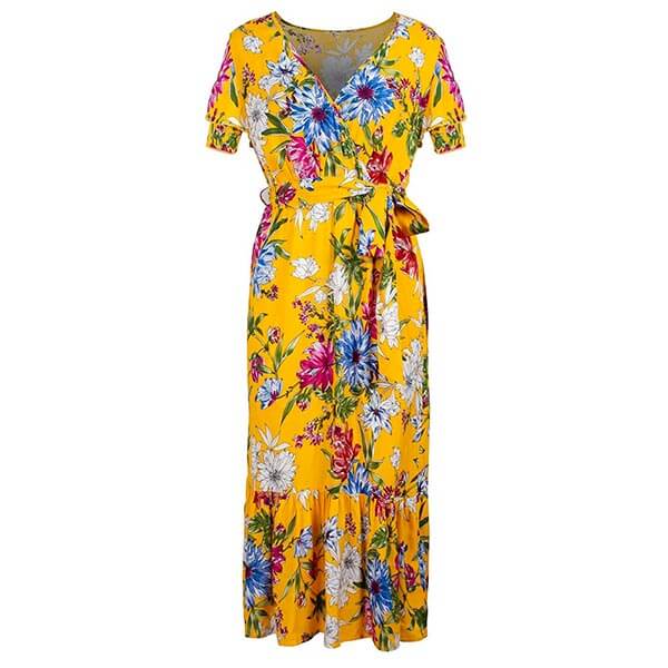 robe portefeuille en pagne