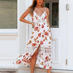 robe portefeuille fleurie blanche