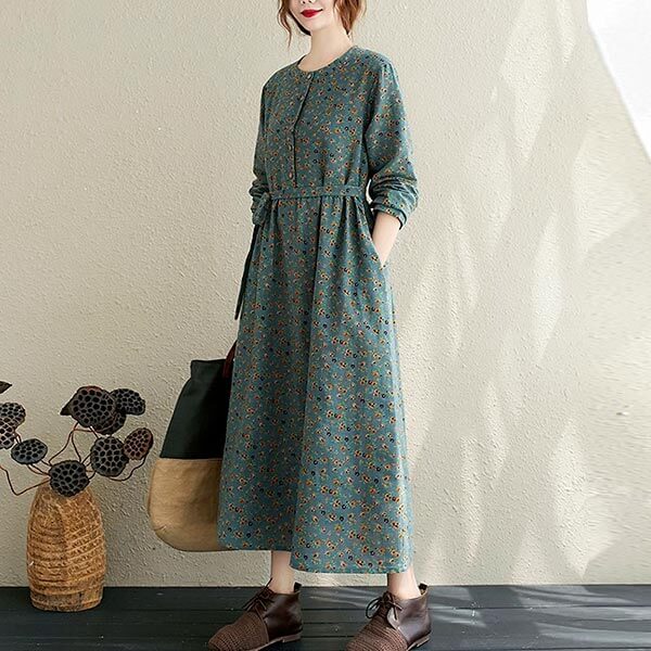 robe portefeuille longue lin