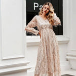 robe portefeuille longue sequin