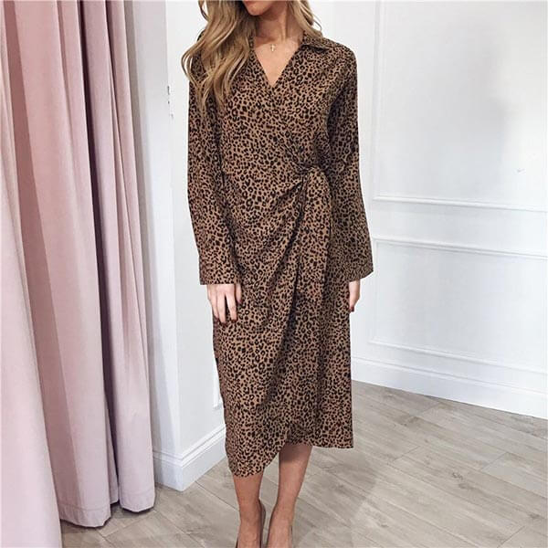 robe portefeuille longue soiree