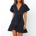 robe portefeuille marine fluide