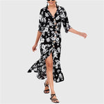 robe portefeuille motif japonais