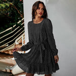 robe portefeuille noire fine