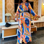 robe portefeuille wax longue