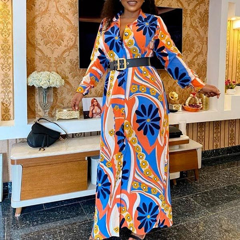 robe portefeuille wax longue