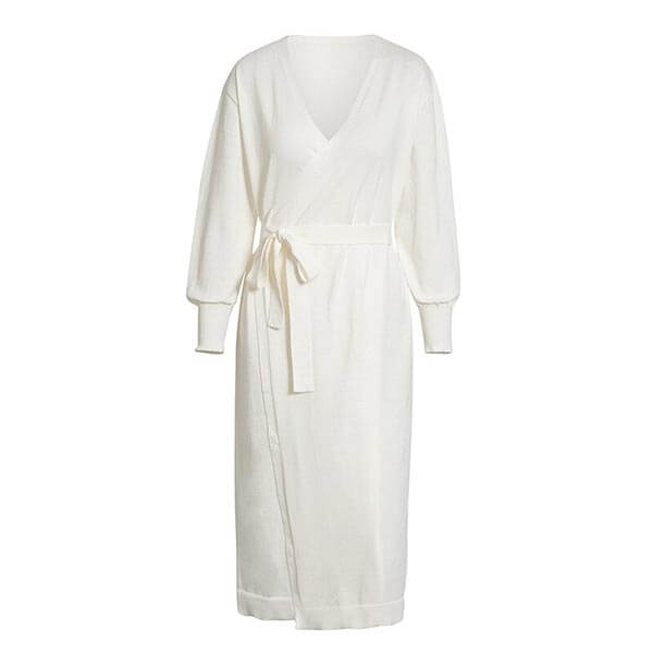 robe pull blanche longue