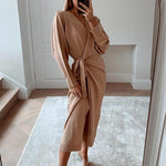 robe pull cache coeur longue