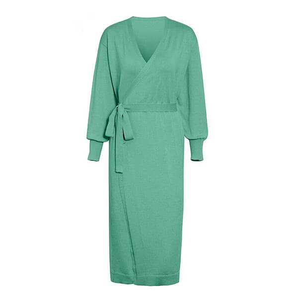 robe pull longue verte