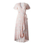 robe rose fleurie
