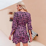 robe rose manche fendue