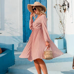 robe rose pale grecque