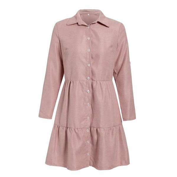 robe rose poudré automne