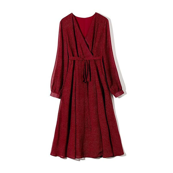 robe rouge mi longue