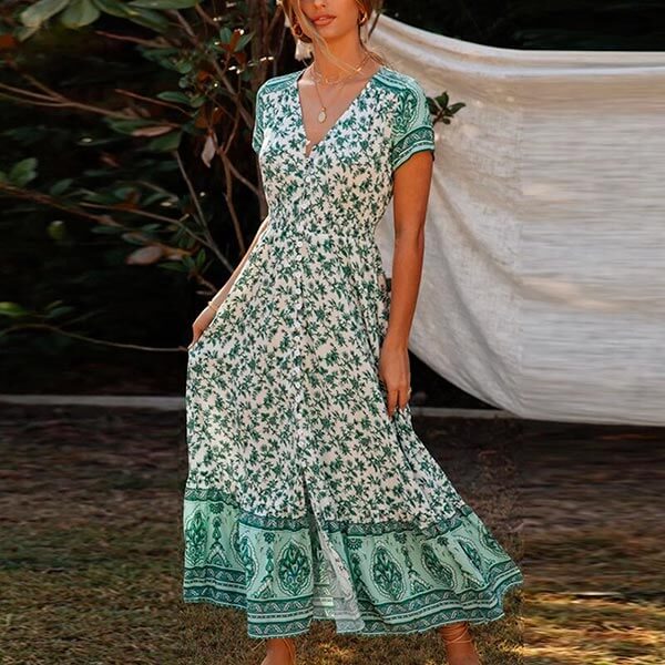 robe vintage annee 50 fleurie