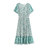 robe vintage verte année 50