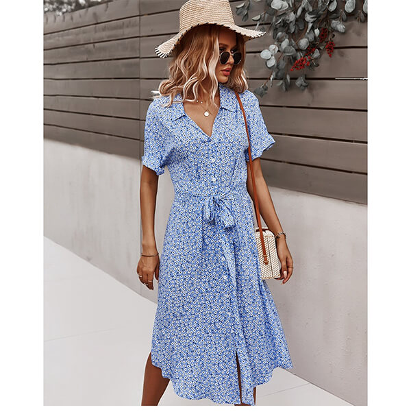 robe longue a manches courtes