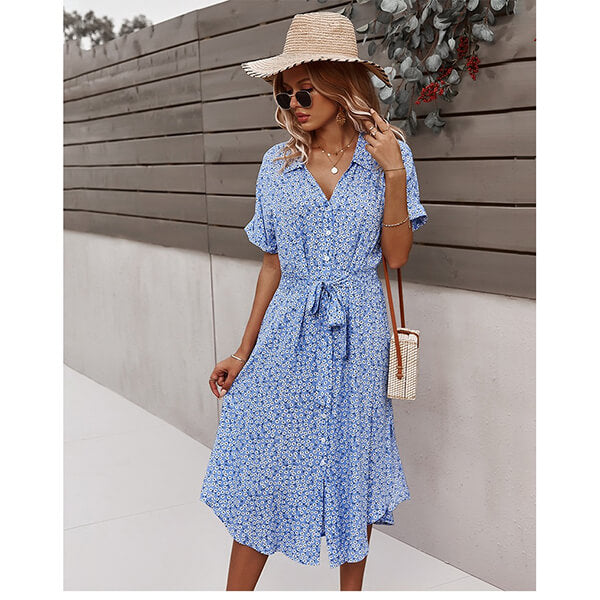 robe longue cache coeur manche courte