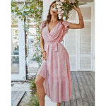 robe longue fluide fleurie