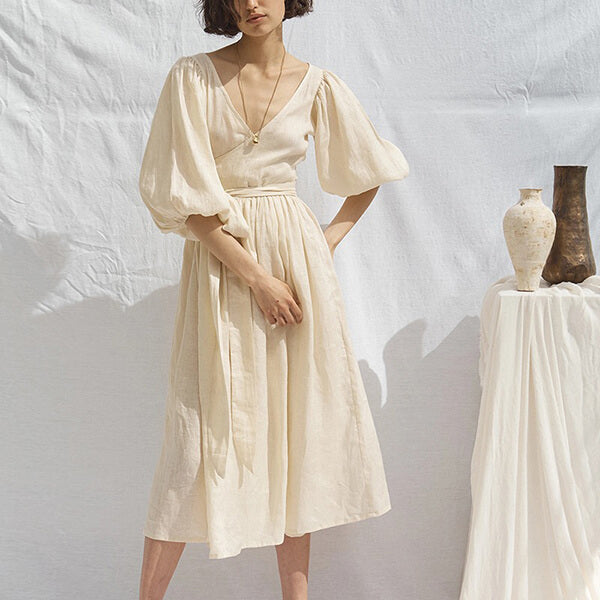 robe longue portefeuille coton