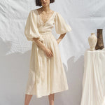 robe longue portefeuille coton