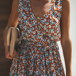robe longue portefeuille fleurie