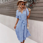 robe longue portefeuille manches courtes
