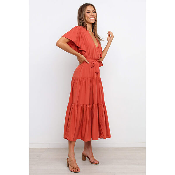 robe longue rouille