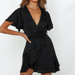 robe portefeuille a volant