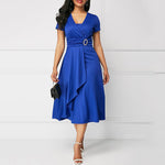 robe portefeuille bleu roi